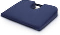Lift Cushion Portable Lumbar Back Support Pillow for Car - Coccyx, Tailbone and Back Support Cushion for Office Chair, Lumbar Wedge Extended Extra Large - Tush-Cush Orthopedic Seat Cushion, Navy Blue