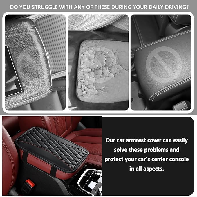 Auto Center Console Pad for Ope-l Crossland(2020-2024) Accessories Car Armrest Cushion Protects Your armrest and Feels Comfortable on Your Elbows and arms