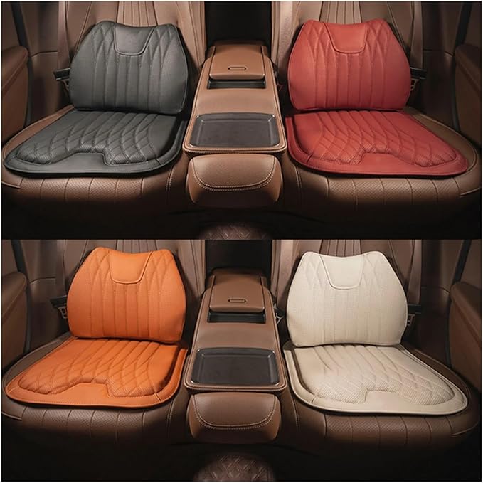 Car Seat Cushion for BMW All Model I3 I4 I8 X1 X2 X3 X4 X5 X5M X6 X7 Z4 Car Lumbar Support Pillow Auto Seat Waist Back Cushion (Color : Red C)