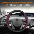 BYD Breathable Leather & Carbon Fiber Steering Wheel Cover