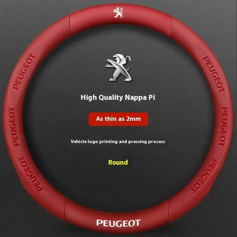 Peugeot Carbon Fiber Leather Steering Wheel Cover