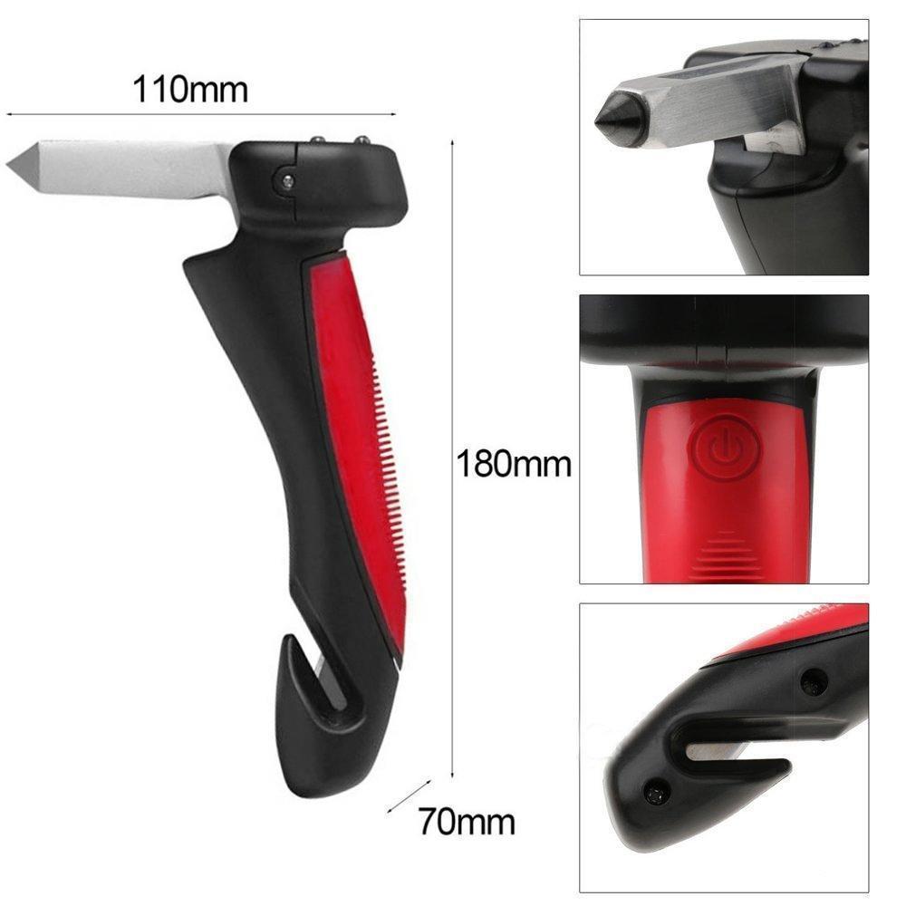 4-in-1 Car Escape Hammer & Door Handle