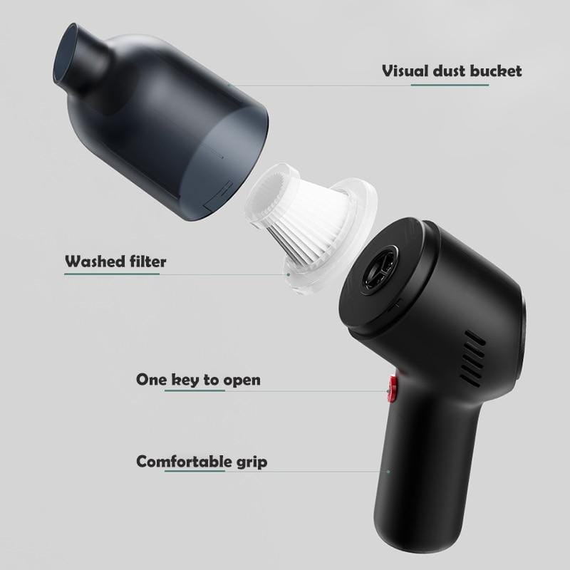8000PA Mini Handheld Cordless Car Vacuum Cleaner with HEPA Filter
